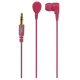 Ecouteurs fushia - 1.2m-jack 3.5mm