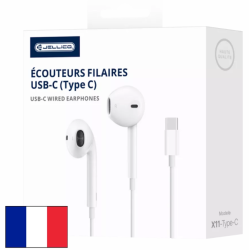 Ecouteur USB-C avec micro JELLICO X11, blanc