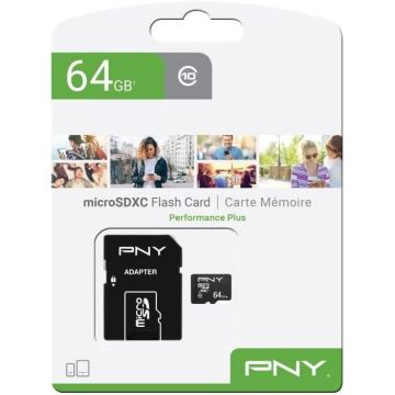 MicroSD 64Go PNY Class 10 - P-SDU64G10PPL-GE