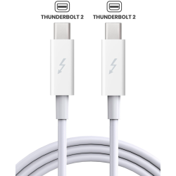 Câble Thunderbolt 2 pour MacBook / IMac / Mac (1,8 m / 6 pi) (Qualité OEM A) (Emballage en gros)
