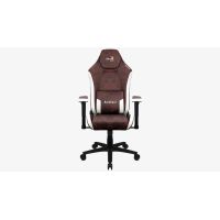 Siège Gamer AeroCool Crown AeroSuede, marron blanc