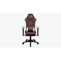 Siège Gamer AeroCool Crown AeroSuede, marron blanc