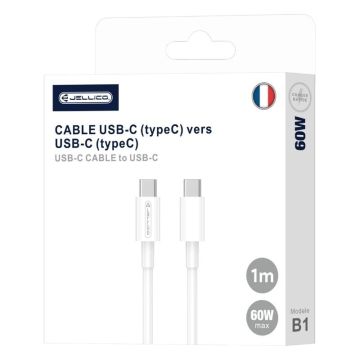 JELLICO Câble USB-C vers Lightning 1m