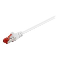 Cable réseau 2m ethernet RJ45 Cat6 S/FTP Gigabit, Blanc - Goobay 95501