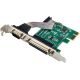 Carte RS232 DB9 - LPT1 DB25, PCI-E