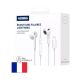 Ecouteur Lightning avec micro JELLICO X14, blanc