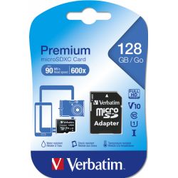 microSD 128Go VERBATIM - V10 90Mb/s 600X - 44085