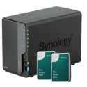 Bundle serveur NAS Synology DS225+ 2Go NAS + 2 HDD Synology 4To SATA HAT3300-4T