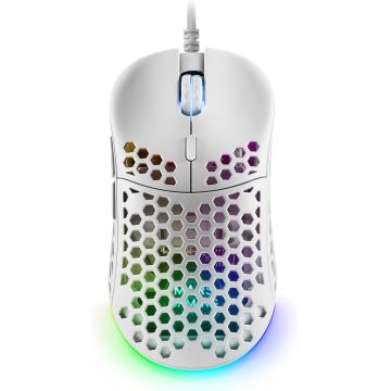 Souris Mars Gaming MM55 RGB, Blanche - MM55W