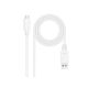 Câble USB-C USB-A NANOCABLE - 1M - Blanc