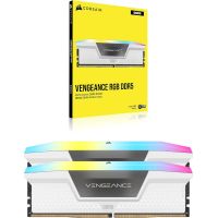 Kit 32Go DDR5 6000Mhz CORSAIR RGB, blanches