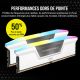 Kit 32Go DDR5 6000Mhz CORSAIR RGB, blanches