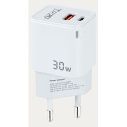 Chargeur TOOQ 30W - USB-C - blanc - TQWC-GANQCPD30WT