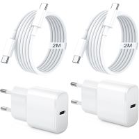 Lot de 2 chargeurs USB-C 20W avec câble 2 mètres