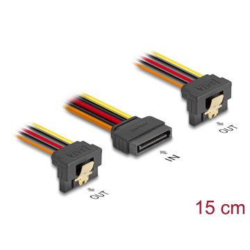 Y d'alimentation serial ATA - SATA M vers 2x SATA F - 60145