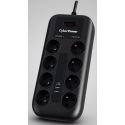 Multiprise 8 prises FR avec 2x USB - cordon de 1.8M - NITRAM P0820SUF0-FR