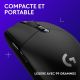 Souris Logitech G305 Gaming HERO, 12 000 PPP, sans sil, mauve