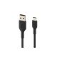 BELKIN Câble USB-A vers USB-C 2m Silicon - Noir - CAB002BT2MBK