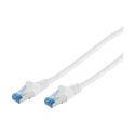 Cable réseau 1m ethernet RJ45 Cat6A S/FTP, blanc/gris - S-IMPULS 75711-W