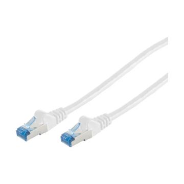 Cable réseau 2m ethernet RJ45 Cat6A S/FTP, blanc/gris - S-IMPULS 75712-W