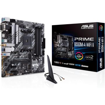 ASUS PRIME B550M-A WIFI II - dual M.2 PCIe 4.0 1Gb Ethernet HDMI/D-Sub/DVI