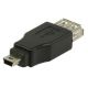 Port USB 2.0 USB A femelle – adaptateur mini USB à 5 broches mâle