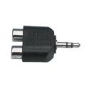 Adaptateur mini jack vers 2 RCA femelle