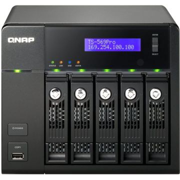 Serveur NAS QNAP TS-569Pro, CPU Atom 2.13Ghz, 5 DD SATA